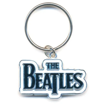 Afbeelding van The Beatles Drop T Logo Sleutelhanger Wit/Zwart