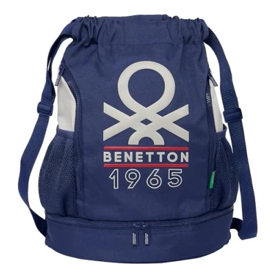 Afbeelding van Kinderrugzak Benetton Varsity Grijs Marineblauw 35 x 40 1 cm