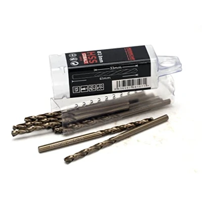 Afbeelding van Ferrcan Metalen boor HSS DIN338 M35 kobalt 3 7 mm (pak van 10 stuks) (3 mm)