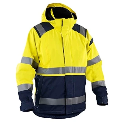 Afbeelding van Blåkläder 4987 1987 Shell jack High Vis ongevoerd Geel/Marineblauw maat 5XL