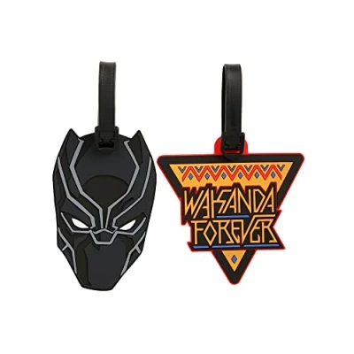 Afbeelding van Disney Marvel Black Panther and Yellow 2 Piece Luggage Tag Set
