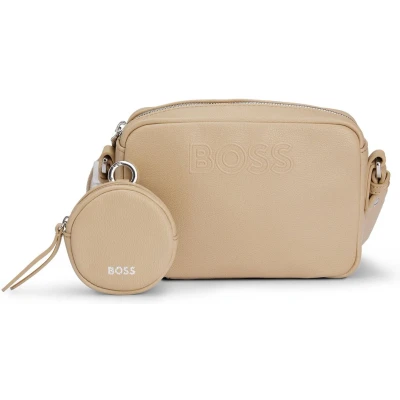 Afbeelding van BOSS Addison Crossbody SET Schoudertas, Dames, Maat: One Size, Light beige