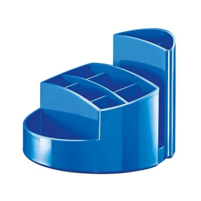 Afbeelding van HAN pennenbak Rondo 9 vaks hoogglans blauw HA 17460 94