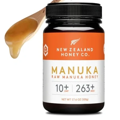 Image de Miel de Manuka MGO 263+ / UMF 10+ New Zealand Honey Co. Actif et brut Fabriqué en Nouvelle Zélande 500g