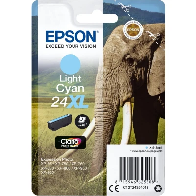 Afbeelding van Epson 24XL (C13T24354012) Inktcartridge Licht cyaan Hoge capaciteit