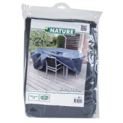Afbeelding van Nature Beschermhoes Voor Tuinset Tuinmeubelen 90xØ325 cm Grijs