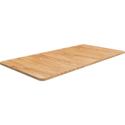Afbeelding van Wastafelblad 100x50x1,5cm behandeld massief hout lichtbruin