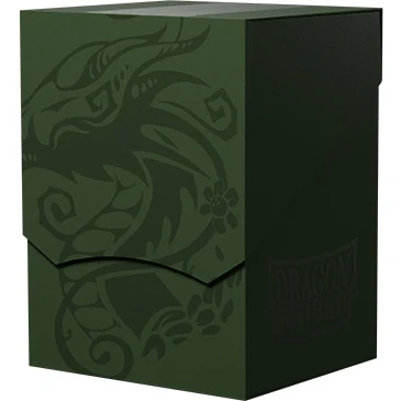Afbeelding van Dragon Shield Card Deck Box, deckbeschermhoes, bosgroen / zwart, duurzaam en robuust, TCG kaartopslag, OCG, compatibel met Pokémon Yugioh Commander MTG Magic: The Gathering Cards