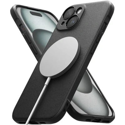 Afbeelding van Ringke beschermhoes compatibel met iPhone 15 Plus [Onyx magnetisch], magnetisch, antislip, schokbestendig, flexibel, ultradun, zacht, duurzaam, voor Plus, case, accessoires,