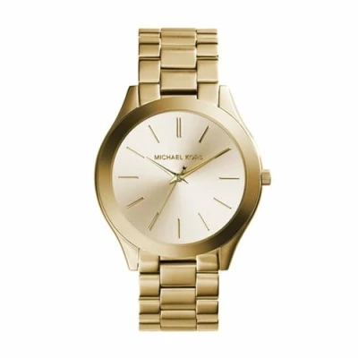 Afbeelding van Michael Kors dames Runway Slim horloge MK3179 in de kleur Goud