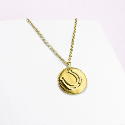 Afbeelding van Ponytail&amp;Co Hanger Munt met Hoefijzer Goud