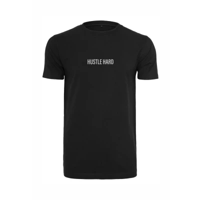 Afbeelding van Mister Tee Hustle Wording EMB Tshirt print, Heren, Maat: XL, Black