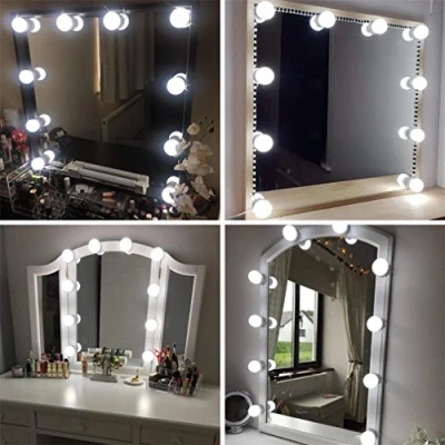 Afbeelding van BBeauty Hollywood Led spiegellamp, 10 lichtpunten, dimbaar, 7000 K, make upspiegel, uptafel, badkamerspiegel