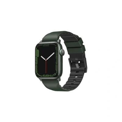 Afbeelding van Uniq Armband Apple Watch 42/44/45/49 Mm Linus Airosoft Silicone Strap Groen (uniq 45mm linusgrn)
