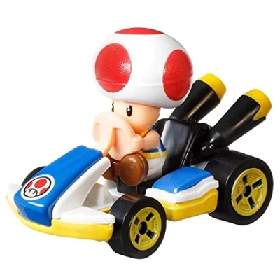 Afbeelding van Hot Wheels Racebaanauto Mario Kart Toad Junior 1:64 Die cast