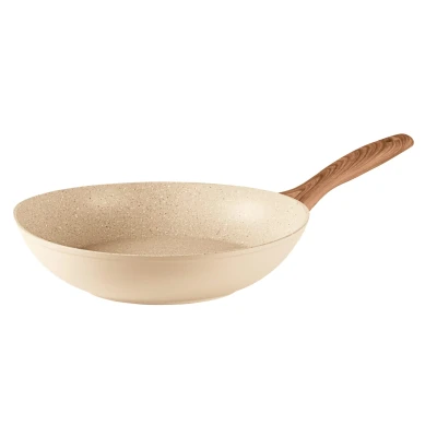 Afbeelding van Sambonet Wokpan Rock &#039;n&#039; Rose Creme ø 28 cm Standaard anti aanbaklaag
