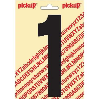Afbeelding van Plakcijfer Nobel 150mm zwart 1 Pickup