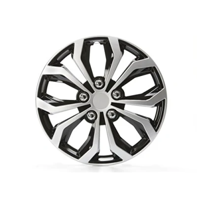 Afbeelding van Cartrend Daytona 75567 wieldoppen, zwart/zilver, 38,1 cm, 4 stuks