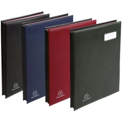 Image de exacompta parapheur, a4, 24 compartiments, vert foncé noir