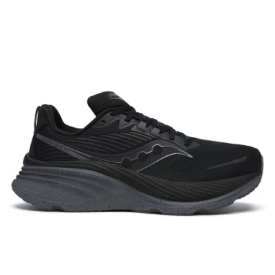 Afbeelding van Saucony Hurricane 24 Hardloopschoenen voor op de weg, Heren, Maat: 41, Black/shadow Textiel/ synthetisch