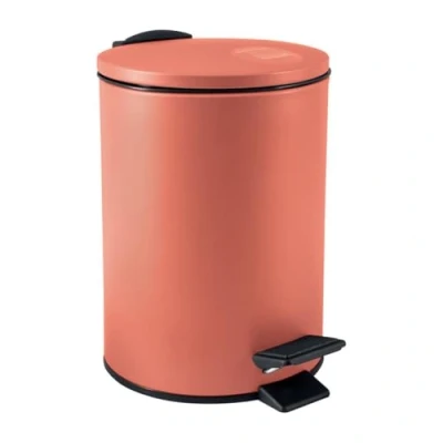 Afbeelding van Spirella Pedaalemmer Cannes terracotta 3 liter metaal L17 x H25 cm soft close toilet/badkamer
