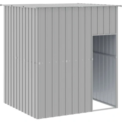 Afbeelding van vidaXL Hondenhok met dak 165x153x181 cm gegalvaniseerd staal grijs