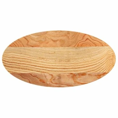 Afbeelding van vidaXL Tafelblad 80x40x4 cm ovaal massief eikenhout lichtbruin
