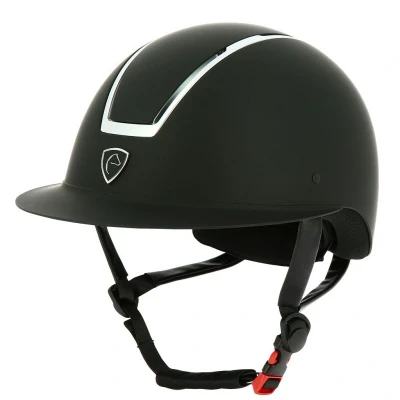 Image de EQUITHÈME Bombe Glint Mat Noir/Argent 52 54