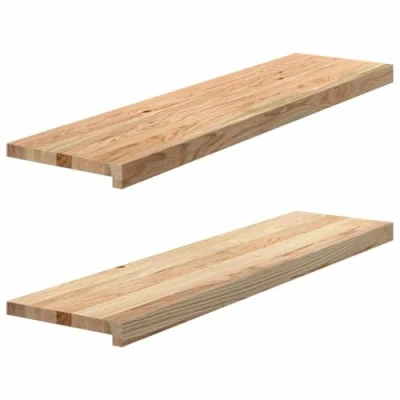 Afbeelding van Vensterbanken 2 st onbehandeld 100x25x2 cm massief eikenhout