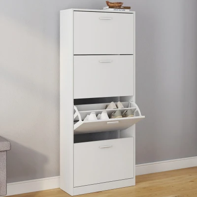 Afbeelding van Meuble à chaussures KLARK 4 portes blanc