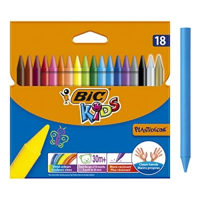 Afbeelding van Bic waskrijt Plastidecor 18 stuks
