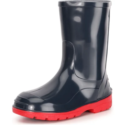Afbeelding van Ladeheid LA LMG 939 Oli Dames Regenlaarzen Rubber Hoog PVC Waterdicht Donkerblauw/rood 22
