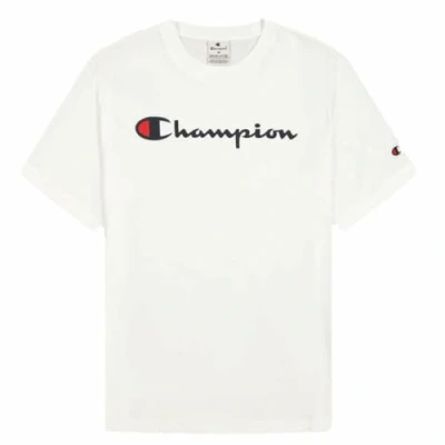 Afbeelding van Champion Icons Crewneck Tshirt print, Heren, Maat: Medium, White
