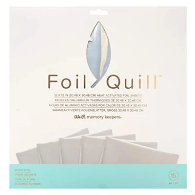 Afbeelding van We R Makers foil Quill 30.5x30.5cm slvr swn