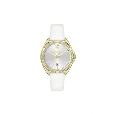 Afbeelding van Hugo Boss Felina 1502619 Horloge Leer Wit Ø 30 mm