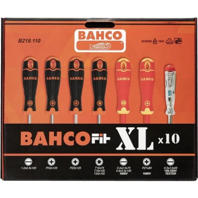 Afbeelding van Bahco Schroevendraaierset 10 delig B219.110 Gleuf PH2, PZ2, T10, T15, T20, VDE Gleuf, PZ1,