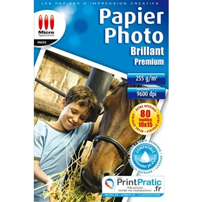 Image de Micro Application papier photo BRILLANT PREMIUM 80 feuille(s)
