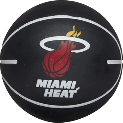 Afbeelding van Wilson NBA Dribbler Miami Heat Mini Ball WTB1100PDQMIA, Unisex, Zwart, basketbal, maat: One size