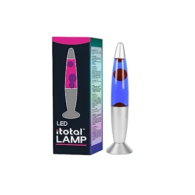 Afbeelding van I TOTAL® Led lavalamp met wasverwarmer, zonder lamp (roze zilveren basis, witte was)