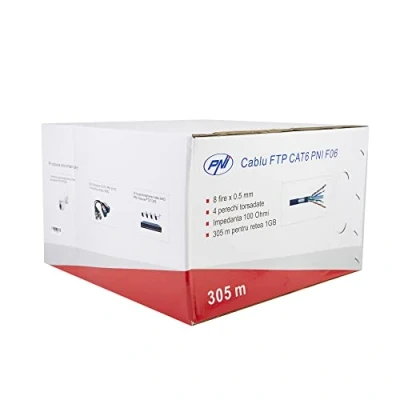 Afbeelding van PNI Gigabit Ethernet LAN FTP CAT6 10000 Mbit S netwerkkabel categorie 6 305 m afgeschermde ethernetkabel High Speed internetkabel