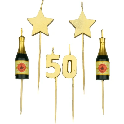 Afbeelding van Party kaarsjes 50 jaar 10 cm