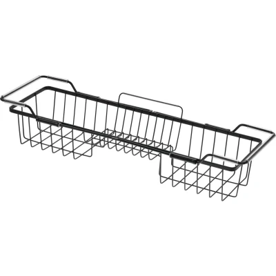 Afbeelding van iDesign Everett Over Bathtub Caddy Adjustable Badrek Zwart