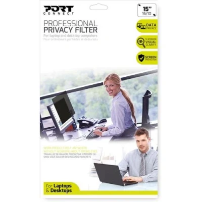 Image de Film de confidentialité professionnel Port Designs 2D 900006 Noir pour PC 15&quot; 16/10