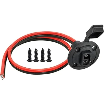 Afbeelding van YETOR Zonnestopcontact, weerbestendig, wandaansluiting aan de zijkant, 10 AWG, verlengkabel voor zonne oplader (50 cm)