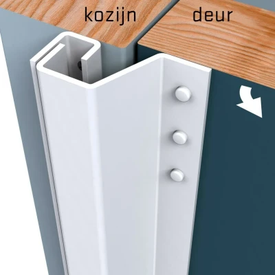 Afbeelding van SecuStrip Plus Anti Inbraakstrip Achterdeur 2300MM Buitendraaiend SKG* Wit