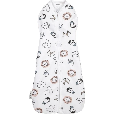 Afbeelding van Meyco Baby Animal cocoon inbakerslaapzak multicolour 70cm