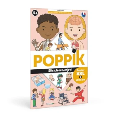 Afbeelding van Poppik, Stickers, Sticker leerposter menselijk lichaam