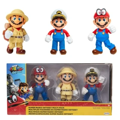 Image de Pack de 3 Figurines JAKKS PACIFIC Super Mario Bros : 10 cm