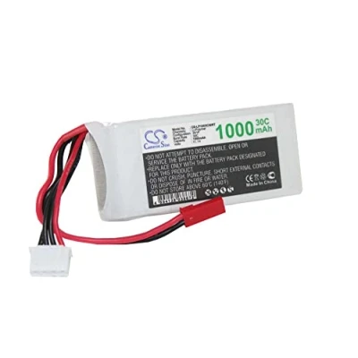 Afbeelding van vhbw 1000 mAh 11,1 V Li polymeer accu compatibel met verschillende racewagens, helikopters, vliegtuigen en miniatuurboten enz.
