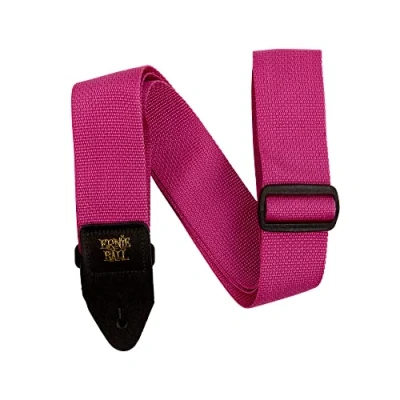 Image de Ernie Ball Sangle de guitare en polypropylène framboise et noir